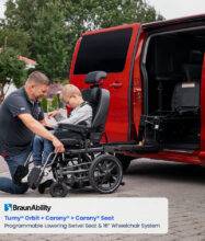 Turny® Orbit + Carony® + Carony® Seat Programmable Lowering Swivel Seat & 16” Wheelchair System