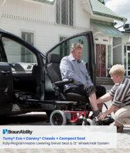 Turny® Evo + Carony® Classic + Compact Seat Fully Programmable Lowering Swivel Seat & 12” Wheelchair System