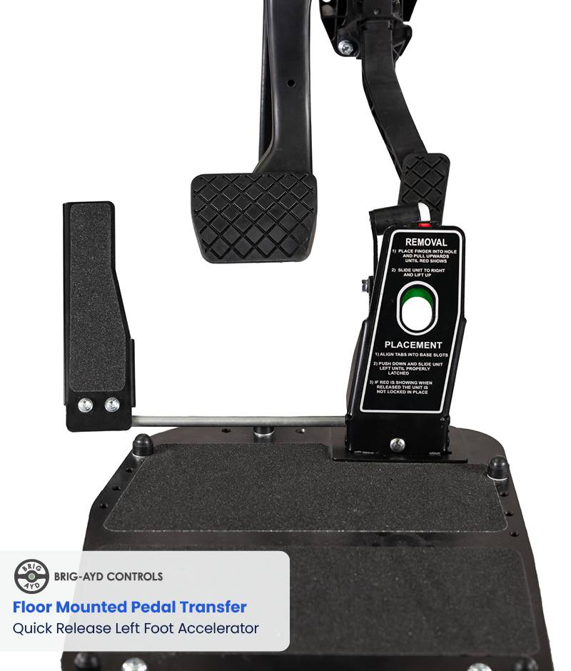 Floor Mounted Pedal Transfer Quick Release Left Foot Accelerator