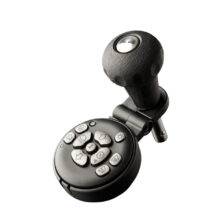 A steering ball with a keypad for controlling a car's secondary functions