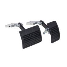 Two extended pedals for a car
