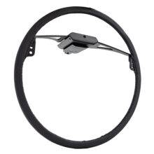 A Ring accelerator control for a car. It is a thin black ring connected by a control box to attach to a steering wheel.