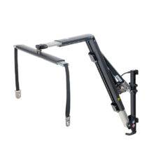 The Autochair Smart Lifter LC Boot Hoist. An elegant and compact grey and silver hoist arm