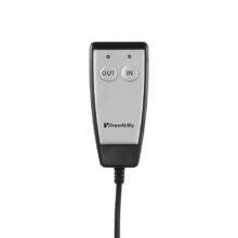 A wired handset for a Swivel seat with two buttons labelled "In" & "Out"