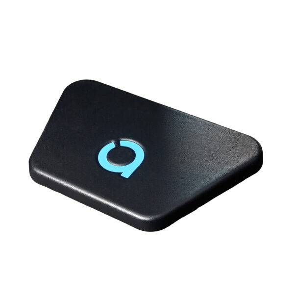 The Autochair Transfer Plate. A small black platform with a letter "a" adorning it