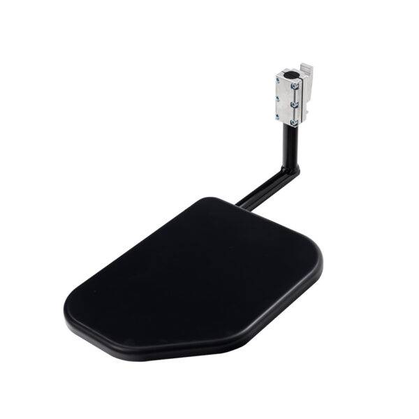 The BAS Electric Transfer Plate. A small black platform with an electric mechanism to raise and lower its height for the car and seat.