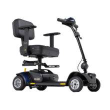 A mobility scooter with the Autochair Smart Scooter seat installed.