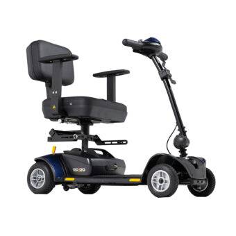 A mobility scooter with the Autochair Smart Scooter seat installed.