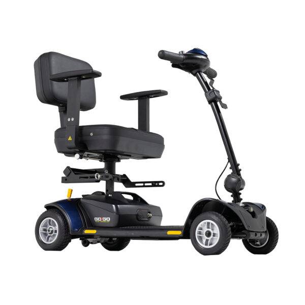 A mobility scooter with the Autochair Smart Scooter seat installed.