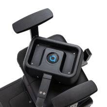 A mobility scooter with the Autochair Smart Scooter seat installed. It has had the lightweight backrest removed.