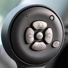 A keypad for controlling a car's secondary functions