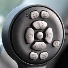 A keypad for controlling a car's secondary functions