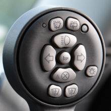 A keypad for controlling a car's secondary functions
