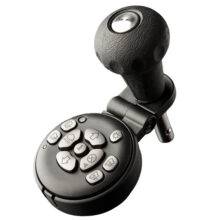 A steering ball with a keypad for controlling a car's secondary functions
