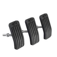 Three extended pedals for a car