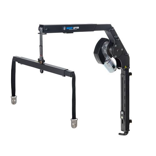 The Autochair Smart Lifter LM Fixed Boot Hoist. A lightweight grey hoist arm