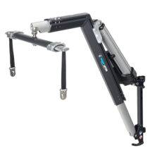 The Autochair Smart Lifter LP Boot Hoist. A rugged and heavy-duty grey and silver hoist arm