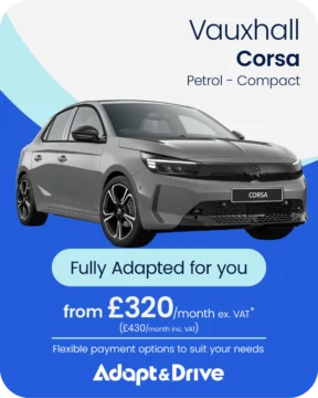 Vauxhall Corse price graphic Adapt & Drive