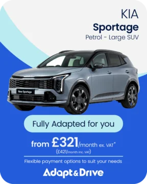 Kia Sportage Petrol price card Adapt & Drive
