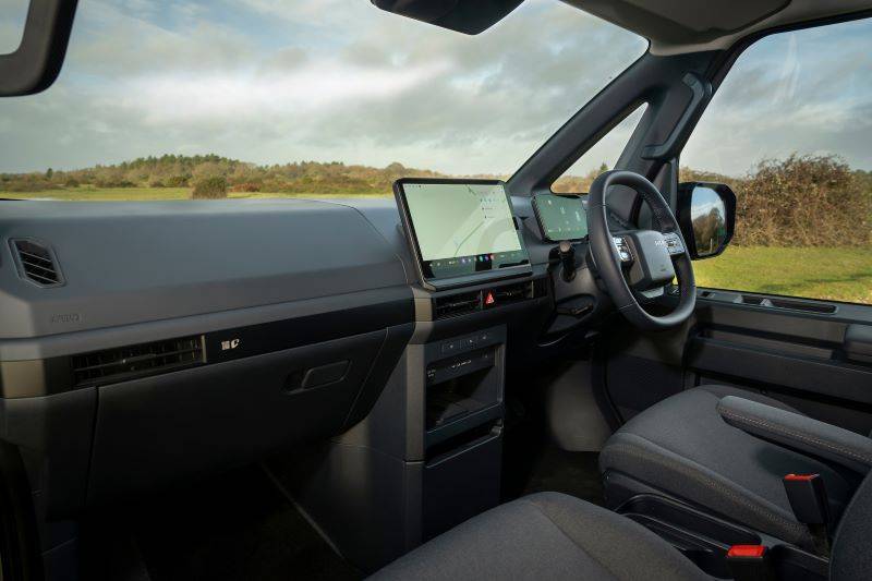 Interior shot of driver cabin Kia PV5 Cargo