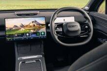 interior shot of dashboard and steering wheel of OMODA 7